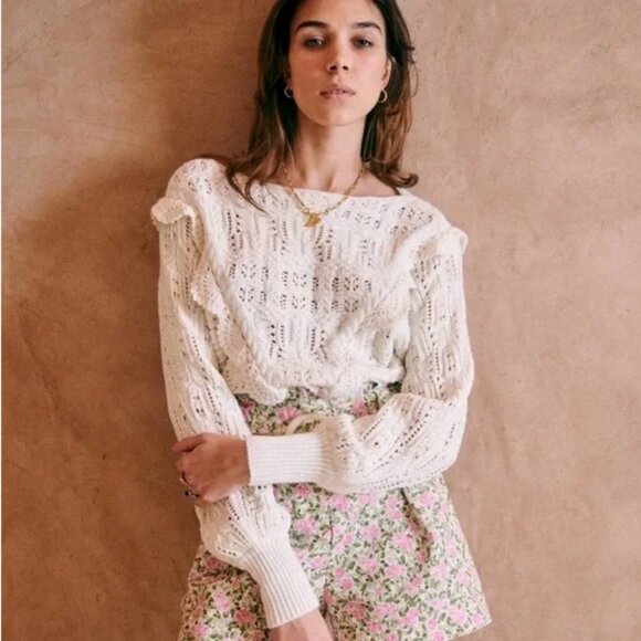 Sezane Aleyna Cotton Jumper Size S - Picture 1 of 8